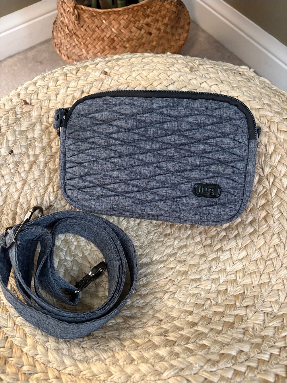 LUG Coupe Heather Grey Quilted Crossbody/Belt Bag